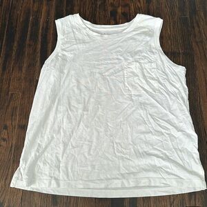 White flowy tank top